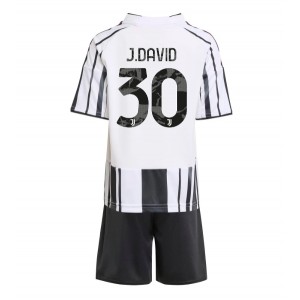 Fotbalové Dres Juventus Jonathan David #30 Dětské Domácí Oblečení 2025-26 Krátký Rukáv (+ trenýrky)